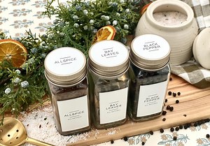 Spice Jar Labels • Modern Round Collection • Water and Oil Resistant • Kitchen Organization Stickers • Design by the Dweling Company - Etsy