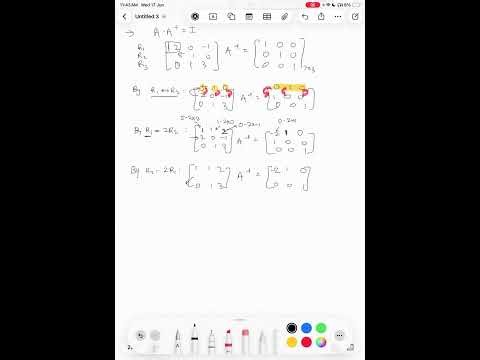 Matrices- A inverse-row transformation- 3x3 matrix