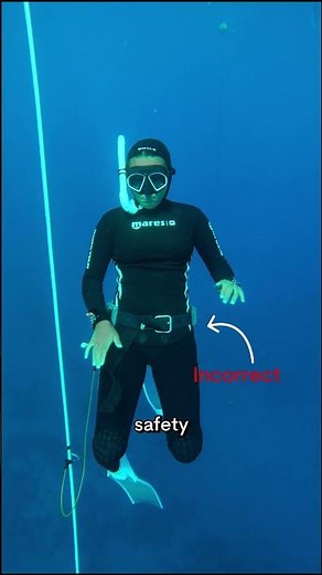 Common mistake by beginner freedivers: weight belts