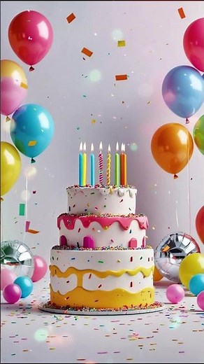 Cute Happy Birthday Cake Wishes | Colorful Birthday Greetings Video #happybirthday #cutecakes