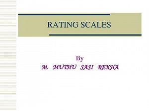 RATING SCALES - SlideServe