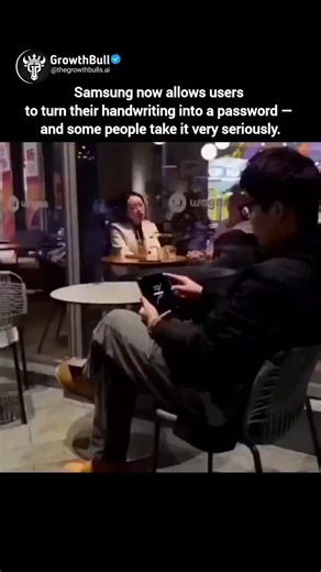 GrowthBull | Business Insights on Instagram: "A handwriting pattern that looks less like a lock screen and more like an encrypted code. Today, devices like Samsung allow users to turn their own handwriting into a security feature using the S Pen. Here, the password isn’t just numbers or shapes—it’s your muscle memory, stroke speed, angles, and flow that become your identity. Every time, it’s the same hand, the same movement, and the same precision. That’s what makes it almost impossible to copy.