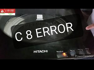 HOW TO REPAIR C 8 ERROR HITACHI WASHING MACHINE 15 KG SF150XTV