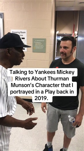 Talking to Yankees Mickey Rivers About Thurman Munson’s Character that I portrayed in a Play back in 2019. Getting more ideas. #Actor #Yankees #Baseball #baseballlife⚾️ #NewYork