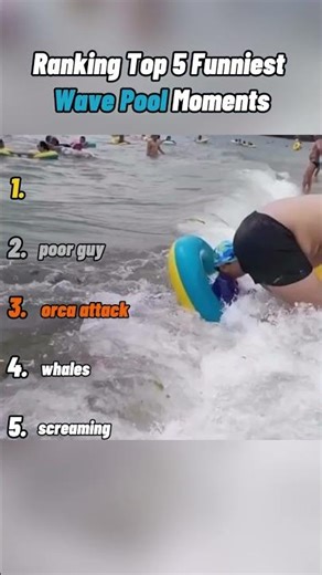 Ranking Top 5 Funniest Wave Pool Moments. #ranking #top5moments #denzelwashington #shortsviral