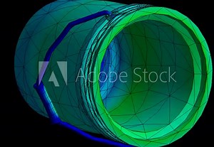 Mechanic simulation engineering - Stress and breakpoint analysis of bucket under force and moment conditions
