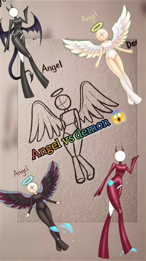 Angel vs Demon 😇😈 | Good vs Evil Drawing Battle | Satisfying Art