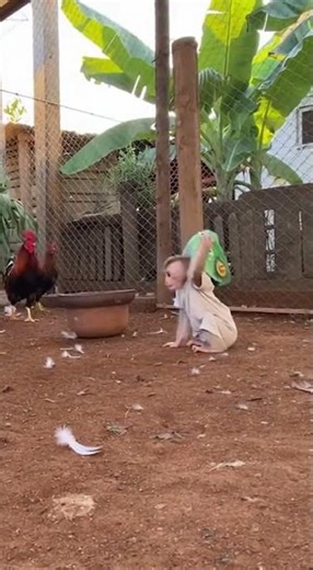Lizard Mask Causes Chaos in the Chicken Yard 😂 #monkey #animals #aivideo