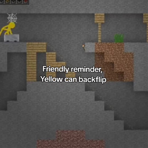 Yellow Character Backflip in Alan Becker Animation