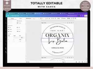 Lip Balm Label Template, Editable Chapstick Label, DIY Canva Lip Gloss Label, Custom Lip Tin Labels, Lip Product Package Labels, White, CBW3 - Etsy