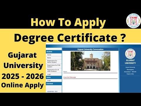 How to Apply online Gujarat University Degree Convocation 2025 | Step-by-Step Guide For All Student