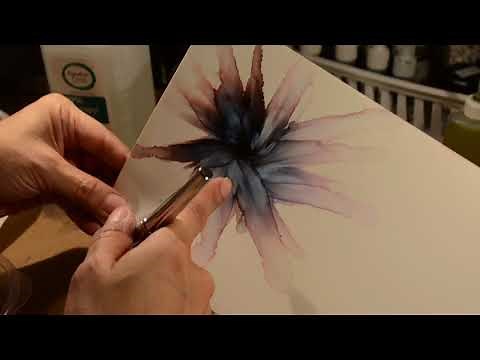 Alcohol Ink Art - Flower Technique Video