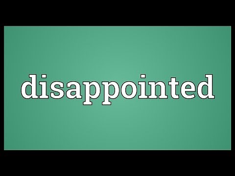 Disappointed Meaning