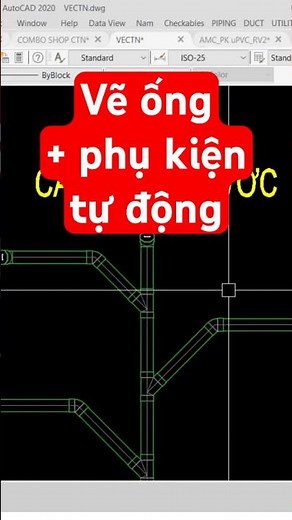 Lisp program for drawing pipes and inserting fittings automatically for water supply and drainage...