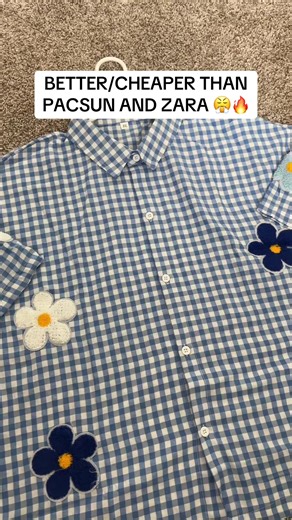 these embroidered blue flannels go hard 😲🔥 #tiktokmademebuyit #fyp #foryoupage #mensfashion #budgetfashion