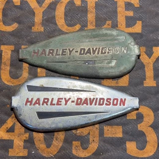 Josh Nowell on Instagram: "Here’s a set of OEM 40-42 and 45-46 tank emblems in brass. The patina is a little off, but I’m sure you can fix that. Good mounts. $525 shipped 757-409-3197 @chopperswapper #chopperswapper #trustworthycyclesupply"