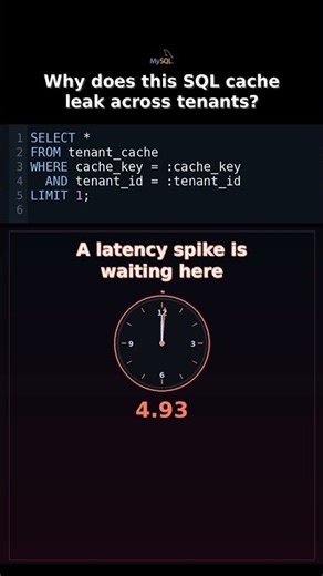 Why does this SQL cache leak across tenants? #sqlperformance