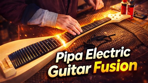 Innovative Pipa v3.0 blending traditional Eastern sound with electric guitar