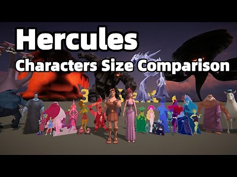 Disney’s Hercules Characters Size Comparison | From Smallest to Largest