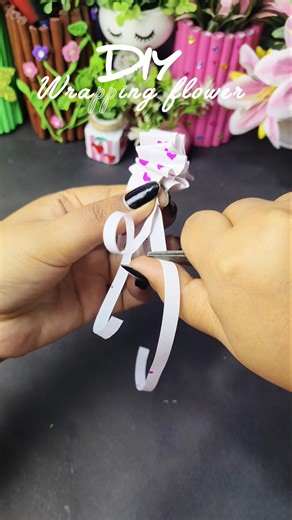 DIY wrapping flower ✨ #diy #craft #craftideas #artandcraft #papercraft #diypapercraft #shortvideo
