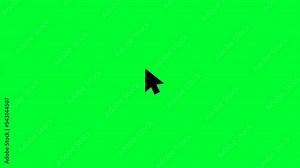 Mouse Pointer and hand cursor clicking with spark Green Screen animation.Mouse cursor clicking on Green screen.2d animation computer mouse click,Hand Pointer pressing button,Internet animated icon Stock Video
