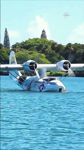 PBY Catalina Flying Boat Lifts Off from Pearl Harbor