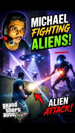 GTA 5 Alien Attack on Michael 👽