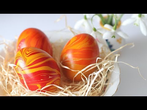 Mramorovaná velikonoční vajíčka | Marbled Easter Eggs