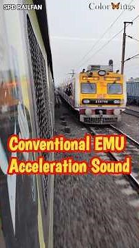 Conventional EMU Sounds | EMU Traction Motor starting sound | Old EMU Acceleration Sound