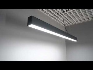 Lampa sufitowa wisząca na linkach - liniowa czarna - 40W LED 120cm OPTONICA®