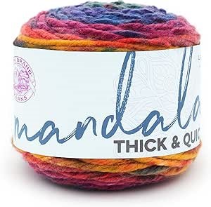 Lion Brand Yarn Mandala Thick & Quick Bulky Yarn, Turbine, 1 Skein