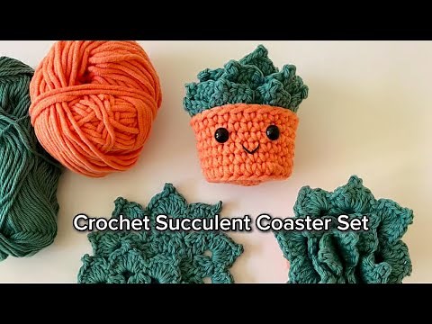 How to Crochet SweaterBabe's Succulent Lace Coaster Set