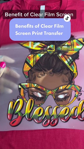 Benefits of #clearfilmtransfers #clearfilmscreenprints #screenprintvendor #tshirtbusiness #screenprinttransfers #cricuthacks #craftersoftiktok