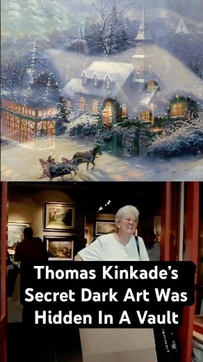 Thomas Kinkade's Secret Dark Art Was Hidden in A Vault #shorts #thomaskinkade #artforeverybody