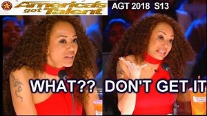 When Mel B DOES NOT GET THE JOKES NOR UNDERSTAND THEM America's Got Talent 2018 Audition AGT