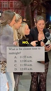 What is the closest time to midnight?