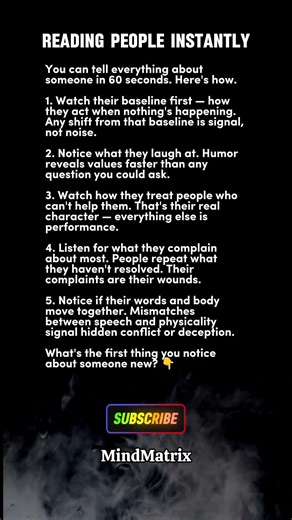 How to Read Anyone in 60 Seconds — Dark Psychology