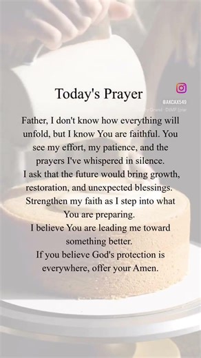 Today’s prayer