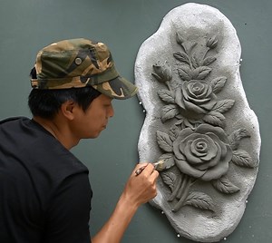 342K views · 8.9K reactions | How to make a rose with sand cement | Life Art | Facebook