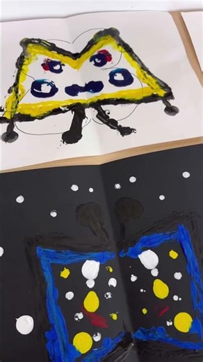 [아동미술]데칼코마니 아트🎨 색이 만드는 우연의 예술💕 #아동미술 #창의미술 #미술놀이 #데칼코마니 #art #decalcomania #kidsart#유아미술