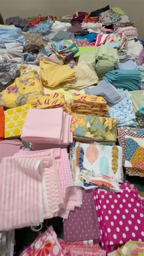 6.6K views · 155 reactions | Good morning! Dorothy and I are packing up fabric scrap bags this morning. These will be up in my shop today, we just have to see how many we end up with. You will get a gallon bag stuffed FULL of fabric. Each bag is random. Perfect for messy bows and craft projects. | The Turquoise Valentine | Facebook