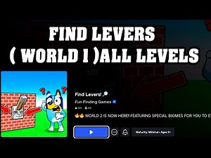 FIND LEVERS Roblox: ALL LEVELS Walkthrough 🌍 [World 1] | Full Guide (English) (89)