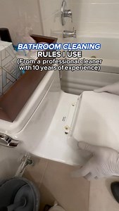 Here are the must-follow bathroom cleaning rules I use every single time to make a bathroom PRISTINE! Tools and products linked in my bio😉 #deepcleaning #cleaningservice #cleaninghacks | Edge Cleaning Service