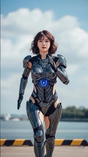 AI Cyborg Girl is Ready for Battle ⚔️🤖"