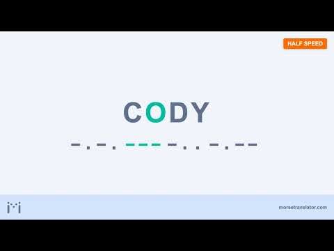 Cody in Morse code