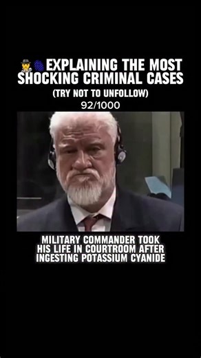 Explaining Crime | On November 29, 2017, a shocking event unfolded at the International Criminal Tribunal for the former Yugoslavia (ICTY) in The Hague.... | Instagram