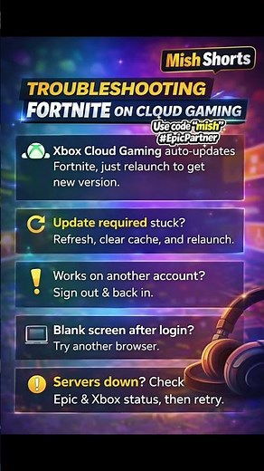 How to update fortnite on xbox cloud gaming? Bug Error Fixes
