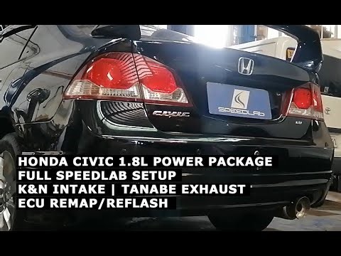 Honda Civic 1.8L SpeedLab Power Package Full Setup | K&N Intake | Tanabe Exhaist | ECU Remap Reflash