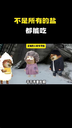 不是所有的盐都能吃 #cheems小剧场 #cheems #搞笑