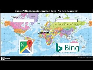 Integration of Bing/Google maps with Powerapps without any API Key.